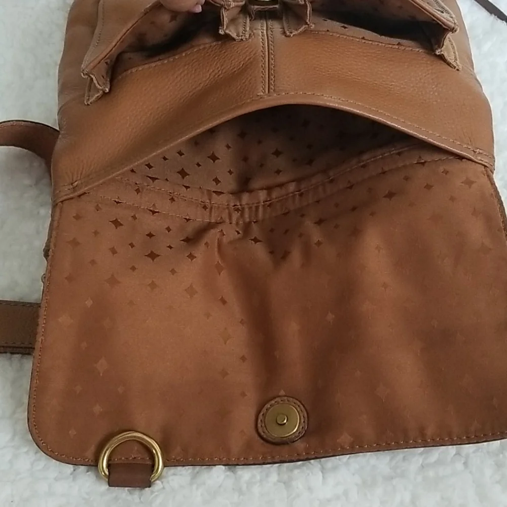 FOSSIL Morgan Traveler Crossbody Bag Genuine Leather Y2K Purse